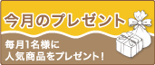 今月のプレゼント　毎月1名様に人気商品をプレゼント！